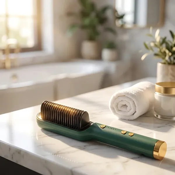 Green_2_In_1_Electric_Hair_Straightener_Brush_Abs_Plastic,_Ceramic